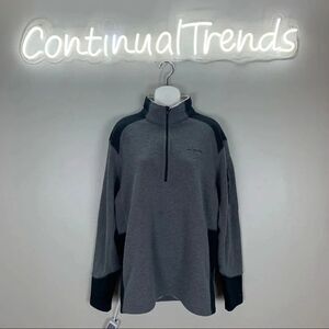 Columbia Quarter Zip Up Grey Gray Pullover Sweatshirt size Medium